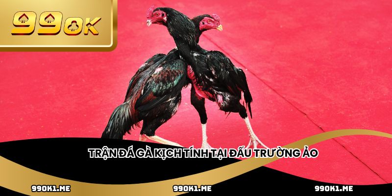 Trận đá gà kịch tính tại đấu trường ảo