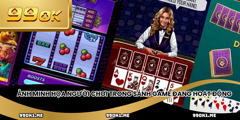 Ảnh minh họa người chơi trong sảnh game đang hoạt động